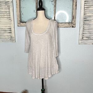 Black Swan Women's Tunic Top Lace Back Half Sleeve White Size Medium NWT